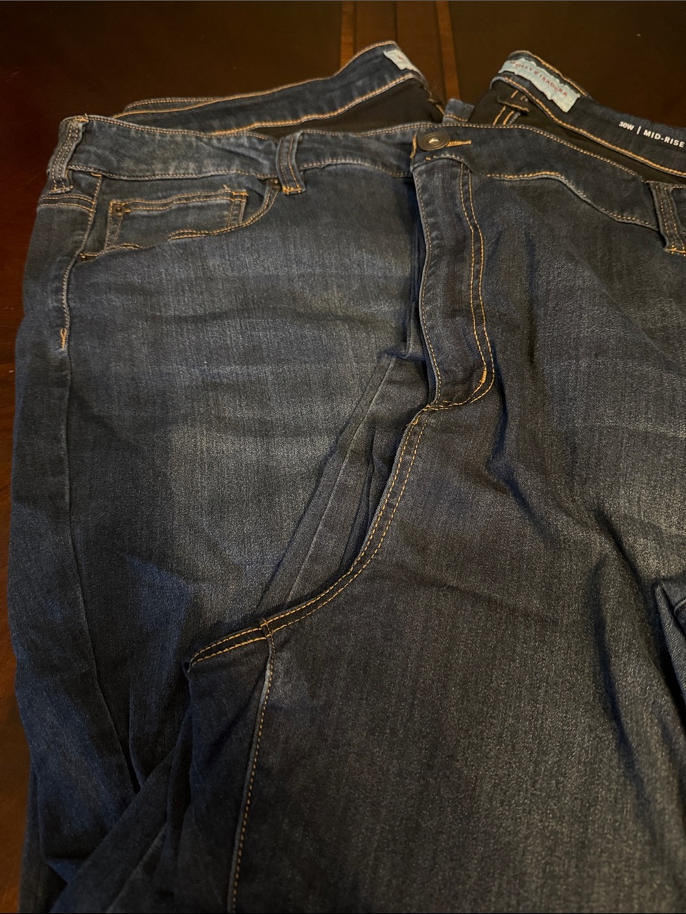 Womebs Dark Blue Jeans - mid rise skinny - Picture 4 of 4